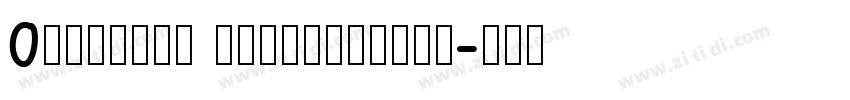 0penSans CondensedLi字体转换